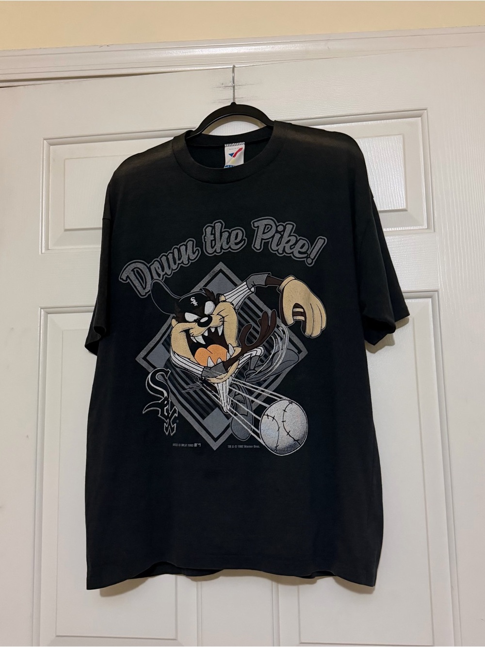 Vintage MLB Chicago White Sox TAZ Tasmanian Devil Baseball Tee 1993 Warner Bros